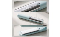 Wireless Cordless Hair Straightener and Curler Travel-Size 2-in-1 Hair Straightener and Curler Compact Mini Flat Iron Usb-C for Commuters