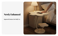 Movable Sofa Side Table Sturdy Frame Sofa Snack Table Modern Small Nightstand Rounded Edges Home Furniture for Bedroom