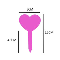 Heart-shaped Garden Plant Markers for Succulents and Seedlings, Random Colors