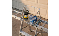 Iron Ladder Surface Tool Tray Heavy Duty Ladder Surface Storage Perforated Area Improvement Gear for Repair, Painting, Maintenance