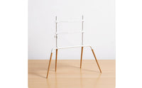 Heavy Duty Wooden Leg TV Floor Stand Minimalist Design Easel TV Stand Nordic Aesthetic for Living Room, Bedroom, Studio