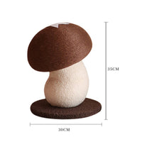 Wear-Resistant Toadstool Cat Scratcher Non-Shedding Sisal Rope Scratching Post Natural Materials Sisal Scratching Post Stable Base for Cats, Kittens, Indoor