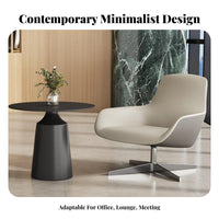 Italian aesthetic Upholstered rotating Armchair Minimalist Design Oversized rotating Barrel Chair Deep Seat Indoor Seating Wraparound backrest for Business Owners, Interior Designers, Reception Area, Office, Living Room, Bedroom
