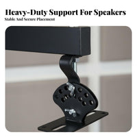 Thickened Material KTV Speaker Wall Bracket All Metal Construction Telescopic Arm Speaker Mount 360-Degree Rotation Audio Equipment Accessory for Home Theater Enthusiasts, Bar, Conference Room, Stage