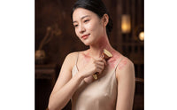 Gua Sha Tool Two-endedEnded Gua Sha with Wooden Handle Traditional Chinese Massage for Adults