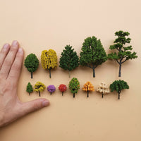 5-10cm Miniature Model Trees, Synthetic Material for Model Railway, Architectural, Crafting, Diorama Scenery, 5 Pieces