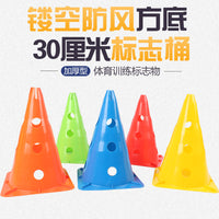 30cm Square Base Training Cones with Holes for Soccer and Sports Drills