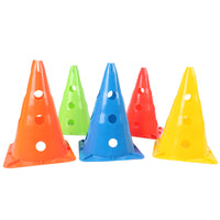 30cm Square Base Training Cones with Holes for Soccer and Sports Drills