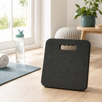 Anti-Slip Exercise Pad with Handhold Textured Kneeling Pad with Handle Compact Mat Lightweight for Yogis