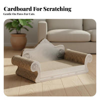 Cat Scratcher Sofa Sturdy Frame Cardboard Cat Sofa Corrugated Shred Pad Recyclable