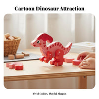 Three-Dimensional Wooden Dinosaur Model Develops Fine Movement Skills Wooden Dinosaur Model Hands-On Play No Glue Required