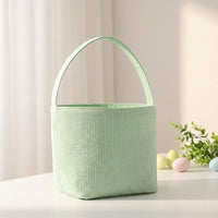Striped Easter Tote Adorable Design Easter Egg Search Bag Reusable Children's Candy Pail for Young Children, Grandparents, Outdoor, Home, Handbag for Women and Men