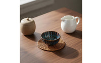 2 Pieces Ceramic Glaze Jianzhan Tea Cup Long-Lasting Peacock Tea Cup Drinkware Eco-Friendly for Company Events