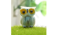 3 Pieces Japanese Design Fairy Garden Owl DIY Landscaping Miniature Owl Figurine Long-Lasting for Succulent Display, Terrarium