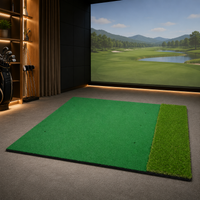 Golf mat garden 1.2x1.5m, precision hitting mat for beginners with guide lines, indoor & outdoor EVA base, green grass surface