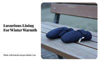 2 Pieces Warm kids' Ski Mittens Windproof Fleece Lined Snow Mittens Anti-Slip Palm for Students, Babies, Outdoor, Cold Weather, Snowboarding