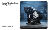 Flip up Full Face Helmet Anti-Fog Flip Up Wide Field of View for Four-Season Riding, Commuting, Traveling