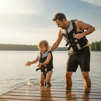 Premium 110N Buoyancy Life Vest for Adults and Children, Portable Fishing and Snorkeling