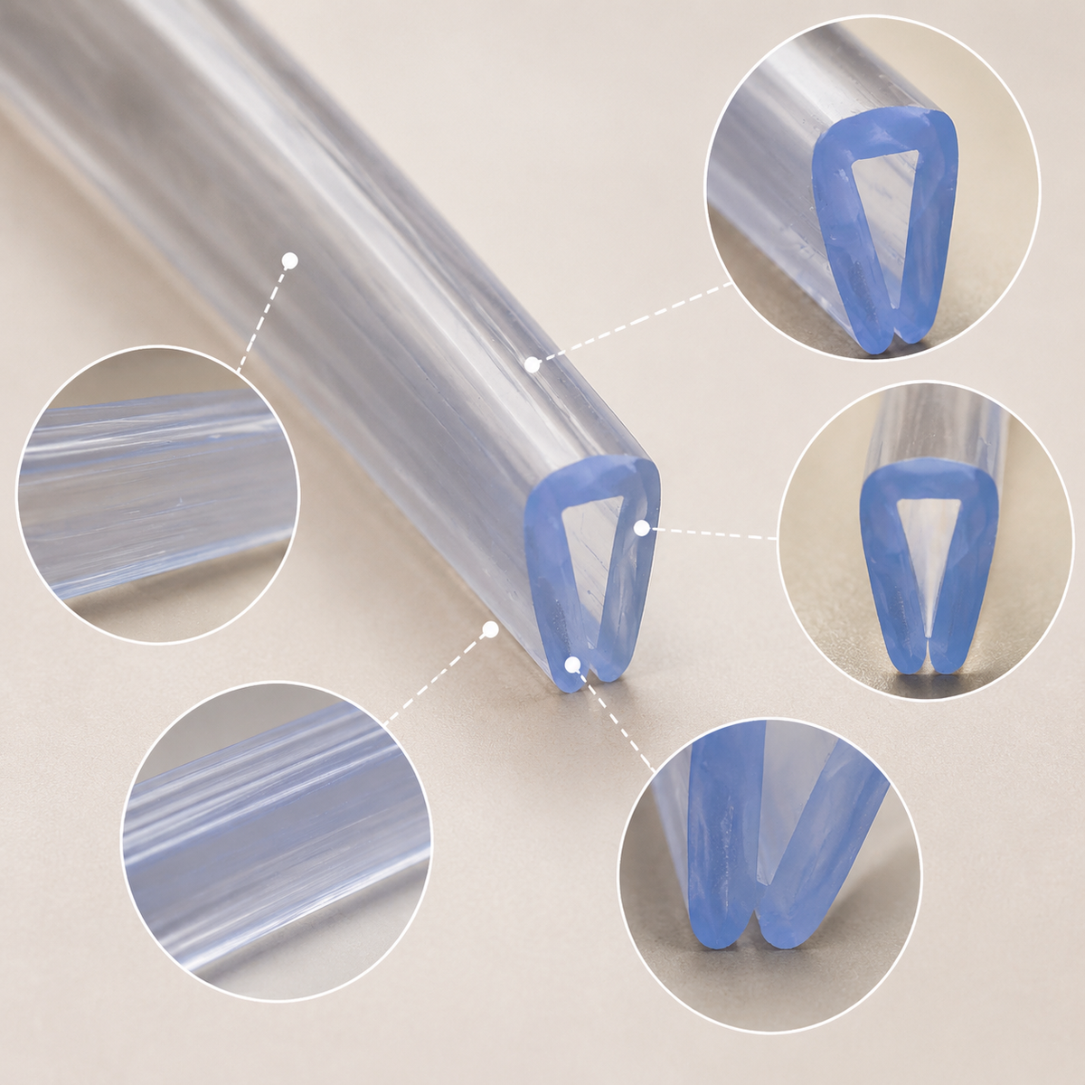 U-Shaped Rubber Edge Trim Glass Protection Strip Wood Panel Sheet Metal PVC Silicone Seal Strip Transparent Anti-Collision