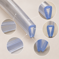 U-Shaped Rubber Edge Trim Glass Protection Strip Wood Panel Sheet Metal PVC Silicone Seal Strip Transparent Anti-Collision