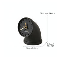 Ceramic tube Clock Quiet Mechanism Industrial Style Desk Clock for Bookshelf