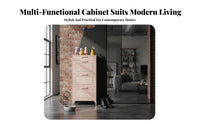 Ultra-Thin Design Slim Shoe Cabinet Space-Saving Tip-out Shoe Cabinet Fully Assembled Long-Lasting Construction for Apartment Dwellers, Homeowners, Families, Hallway, Living Room, Bedroom, Closet
