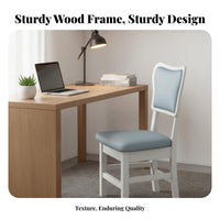 Modern Design Armless Wood Chair Padded Backrest Wooden Chair with Cutout Handle Sturdy Construction Household Furniture Easy to Move for Homeowners, Families, Restaurant Owners, Home Office, Study Room, Kitchen, Tea House