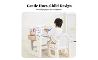 Adjustable Block-Building Table Ergonomic Design two-sidedSurface Play Table with Storage Multi-Functional Safe Rounded Edges