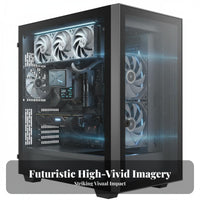 2K Resolution AIO Cooler with Curved Display Naked-Eye 3D Effect AIO Liquid Cooler with Screen Efficient Heat Dissipation for Gaming Setup