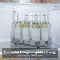 Refrigerator Turntable Organizer Transparent Design Rotating Tray Turntable