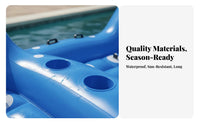 36 Pocket Inflatable Mattress Built-in Pillows Double Water Lounger with Pillow Portable 2 Person Inflatable Lounger for Adults, Couples, Beach, Lake