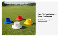 4 Pieces Flat Base Rubber Golf Tee Mounting Holes Park Golf Tee Holder