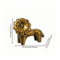 Lion Figurine lion Sculpture Stylized Decor for TV Cabinet, Reception