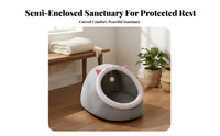 Enclosed Pet Secluded Retreat All-Season Use Gentle Pet Dome Keeps Warm Creature House for Young Feline Owners, Indoors, Living Room, Bedroom