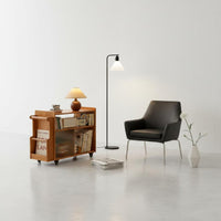 Solid Wood Construction Sofa Side Storage Cart Modern Design Rolling Side Table Built-in Magazine Rack Wooden Mobile Shelf Fluted Glass Accent for Small Areas