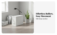 Stackable Container with casters and Lid Lidded Household Storage InstallInstallationNo-Assembly for Dorm