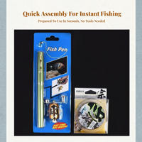 Mini Fishing Rod Portable Pen Set Kids Ice Fishing