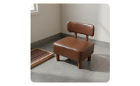 Low Stool Firm-Density Foam Upholstered Short Stool Minimalist Design Wooden Leg Makeup Bench for Living Room