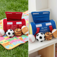 Soft Sports Bag Embroidered Toy Sports Bag Huggable Toys Sensory for Pretend Play