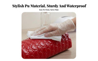 PU Leather Nail Pillow Washable Nail Art Hand Pillow Easy to Clean Manicure Arm Rest Cushion for Manicurists, Beauty School Students, Spas, Travel