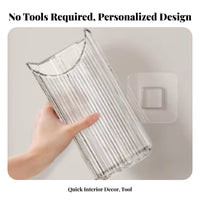 Adhesive Plant Holder Drilldrill-Less Installation Adhesive Ribbed Flower Holder
