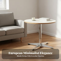 Height-Adjustable Lift-Top Coffee Table Space-Saving Round Lift-Top Table Multi-Functional Household Furniture Multifunctional for Apartment Dwellers, Telecommute Workers, Small Areas, Living Room, Home Office, Bedroom