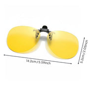 Anti-Glare Flip-up Sunglasses Attach-on Protection Attach-on Lenses Lightweight Eyewear Accessory Shatterproof for Fishing