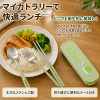 Portable Cutlery Set, Stainless Steel, Spoon, Fork, Chopsticks Set, With Case, For Travel, For Office Workers