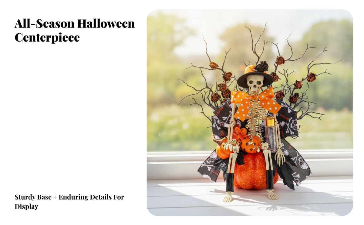 Halloween Skeleton Pumpkin Window Ornament Party Decoration