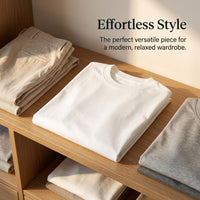 Oversized Crew Neck T Shirts for, Dropped Shoulder Short Sleeve Tee, Loose Fit Plain Summer Wear, 100 Daily