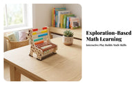 Wooden Counting Toy Cutout Side Panels Preschool Learning Giraffe Abacus Kids Math Toy for Children