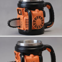 Woodcutter Mug Novelty Molded Mug with Handle Industrial-Style Mechanical Themed Cup for Men, Collectors, Workshop, Desk, Office