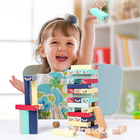 Kids Wooden Animal Stacking Blocks Montessori Educational Game