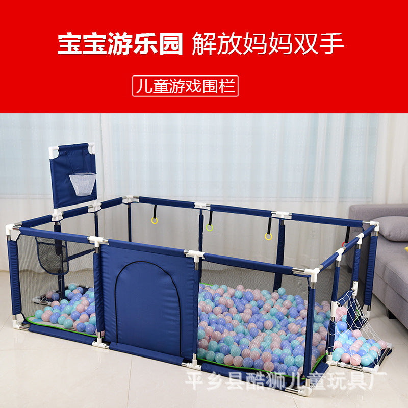 Kids' Indoor Playpen with Ball Pit and Soccer Goal